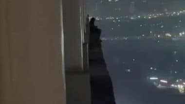 Greater Noida: ‘Drunk’ Man Sits on Edge of Balcony of 25th Floor of High-Rise, Video Goes Viral