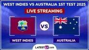 West Indies vs Australia Live Streaming Online, 1st Test 2025: How To Watch WI vs AUS Frank Worrell Trophy Cricket Match Free Live Telecast on TV?