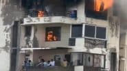 Delhi Fire: Blaze Erupts at Shabd Apartment in Dwarka, Video Shows Raging Flames