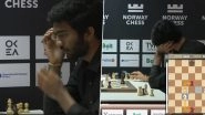 Disappointed D Gukesh Covers His Face After Blunder Against Fabiano Caruana Helps Magnus Carlsen Win Norway Chess 2025 Title (Watch Video)