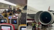 Air India Flight AI180 From San Francisco to Mumbai Suffers Technical Snag; Passengers Deplaned at Kolkata Airport (Watch Videos)