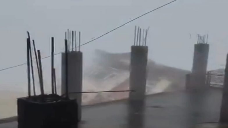 Himachal Pradesh Monsoon Fury: 5-Storey Building Collapses in Shimla, Landslides Block Highways at Multiple Places (Watch Videos)
