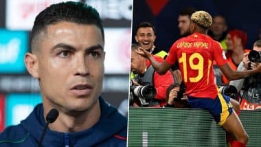 Cristiano Ronaldo Speaks on Lamine Yamal Ahead of Portugal’s UEFA Nations League 2025 Final Against Spain, Says ‘Let Him Grow Without Pressure for the Sake of Football’ (Watch Video)