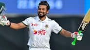 Najmul Hossain Shanto Equals Shakib Al Hasan’s Tally for Second Most Centuries As Bangladesh Captain, Achieves Feat During SL vs BAN 1st Test 2025