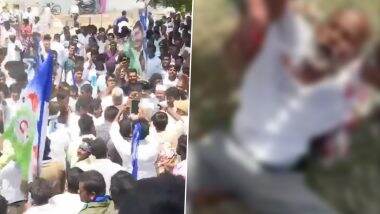 Tragedy at YSRCP Rally: 53-Year-Old Man Dies After Being Hit by YSR Congress Party Vehicle During Jagan Mohan Reddy’s Palnadu Visit; Disturbing Videos Surface