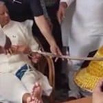Lalu Prasad Yadav Turns 78: RJD Chief Cuts 78-kg Laddu Cake With Sword at His Residence in Bihar’s Patna, Video Goes Viral