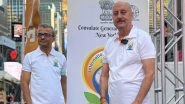 International Yoga Day 2025: Anupam Kher Joins Thousands for Yoga Day Celebration at Times Square As Manhattan Transforms Into Vibrant Celebration (See Pic and Video)