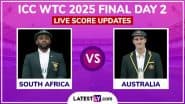 South Africa vs Australia Live Score Updates of ICC WTC 2025 Final Day 2: Get SA vs AUS Live Commentary and Full Scorecard Online of World Test Championship Match