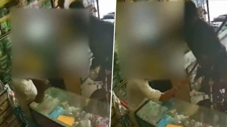 Balodabazar: Drunk Man Stabs Differently-Abled Father 15 Times Inside Shop in Chhattisgarh; Arrested After CCTV Video Captures Shocking Attack