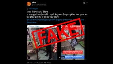Did Muslim Man Assault Hindu Wife in Uttar Pradesh’s Hapur? UP Police Fact-Check Old Video Going Viral With Fake Claim