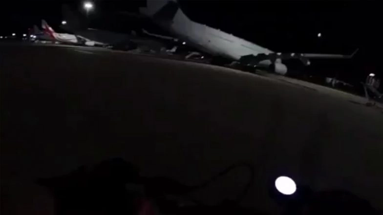 RAF Brize Norton Security Breach: Palestine Activists Break Into UK Royal Air Force’s Base, Vandalise 2 Aircraft (Watch Video)