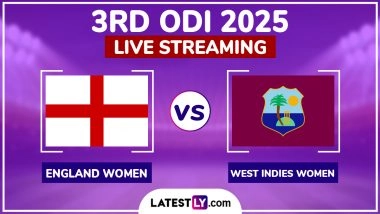 England Women vs West Indies Women Free Live Streaming Online, 3rd ODI 2025: How to Watch ENG-W vs WI-W Cricket Match Live Telecast on TV?