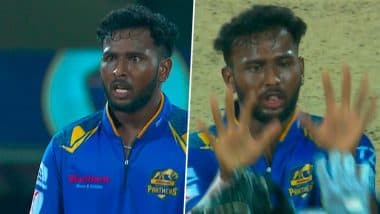 WOWWW! Surya Anand Picks Four Wickets in One Over Including Hat-Trick During Madurai Panthers vs Nellai Royal Kings TNPL 2025 (Watch Video)