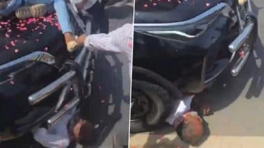 YS Jagan Mohan Reddy’s Convoy Vehicle Runs Over Man, Crushes His Head in Guntur; Probe Ordered As Terrifying Video Goes Viral