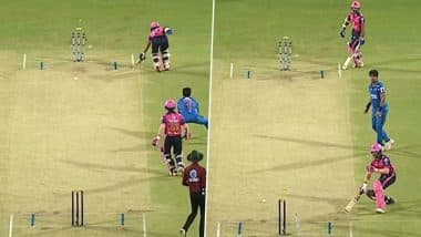 Bizarre! Harsh Mogaveera Run Out at Non-Striker's End After Ball Hits Stumps At Both Ends During Raigad Royals vs Puneri Bappa Maharashtra Premier League 2025 Match (Watch Video)
