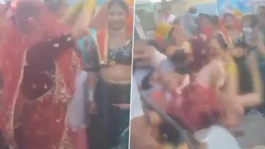 Accident Caught on Camera in Agra: Speeding Van Rams Into Dancing Crowd During Temple Ritual in UP, Several Injured; Probe Launched As Video Goes Viral