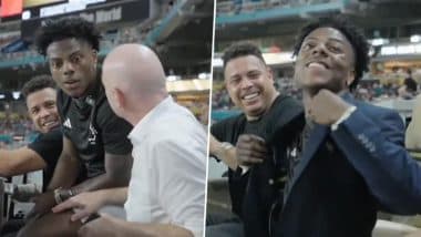 IShowSpeed Made 'FIFA President' By Gianni Infantino, Brazilian Legend Ronaldo Helps Him Put on Blazer on Sidelines of Al-Ahly vs Inter Miami Club World Cup 2025 Match (Watch Video)