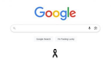 Air India AI171 Flight Crash: Google Search Honours the Victims of Tragic Ahmedabad Plane Crash With a Black Ribbon As Nation Mourns Boeing 787-8 Dreamliner Tragedy