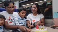 Birthday Celebration on Vande Bharat: Couple Celebrates Son&rsquo;s 6th Birthday on Inaugural Ride of Express Train Between Srinagar and Katra, Thanks PM Narendra Modi (Watch Video)