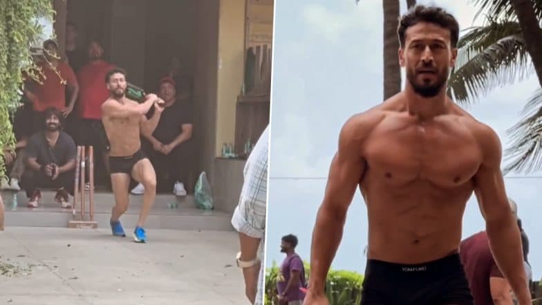 ‘Choti Kacchi Hai Kya?’: Netizens React Hilariously to Tiger Shroff Showing Off His Cricket Skills in Boxers (Watch Video)