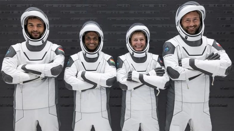 Axiom Mission 4: Indian Astronaut Shubhanshu Shukla and Other Ax-4 Crew Members Completes Full Rehearsal of Launch Day Activities, Will Lift Off Aboard SpaceX Dragon Spacecraft to ISS; Check Date, Time and Other Details