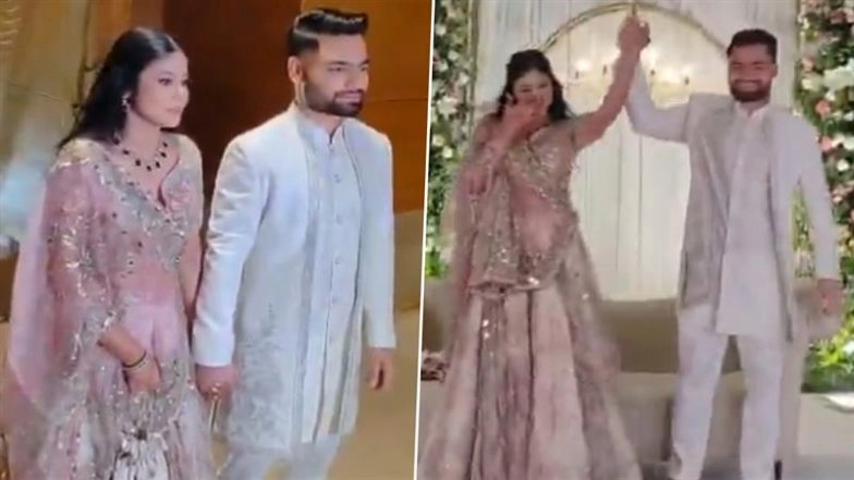 Indian Cricketer Rinku Singh Gets Engaged To MP Priya Saroj, Couple Exchanges Rings At Grand Ceremony In Lucknow (Watch Video)