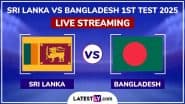 Sri Lanka vs Bangladesh Live Streaming Online, 1st Test 2025: How To Watch SL vs BAN Cricket Match Free Live Telecast on TV?