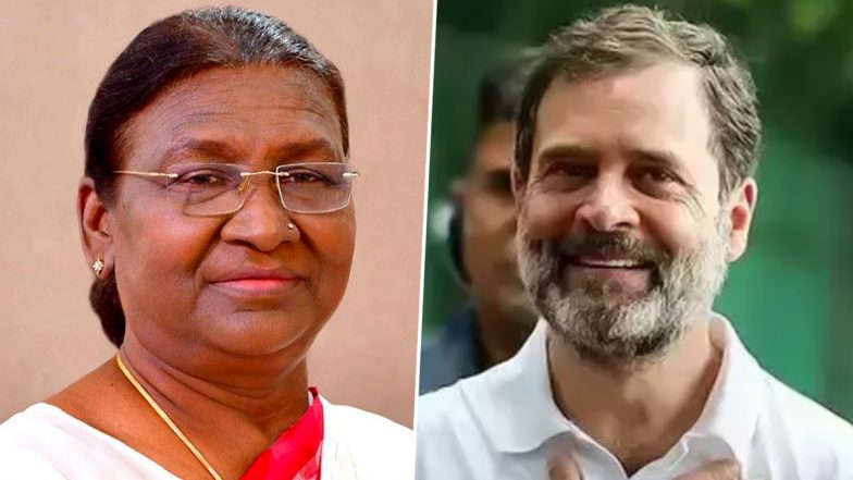 Congress MP Rahul Gandhi Extends Birthday Wishes to President Murmu