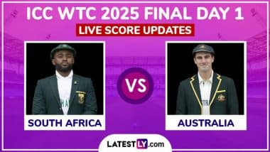 South Africa vs Australia Live Score Updates of ICC WTC 2025 Final Day 1: Get SA vs AUS Toss Winner Result, Live Commentary and Full Scorecard Online of World Test Championship Match