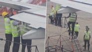 Mumbai: Bangkok-Bound Air India Flight AI2354 Delayed Over 3 Hours After Bird Nest Found Inside Wing Before Takeoff at Chhatrapati Shivaji Maharaj International Airport; Video Goes Viral