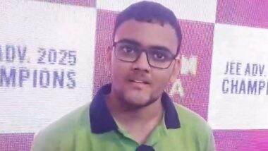 JEE Advanced Result 2025: Rajit Gupta Secures Top Rank in Highly Competitive Exam, Says ‘Setting Daily Goals, Not Using Any Shortcuts’ Is the Mantra to His Success (Watch Video)