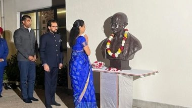 World News | Supriya Sule-led Delegation Pays Floral Tribute to Mahatma Gandhi at Indian Embassy in Ethiopia