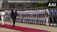 World News | Paraguay President Santiago Pena Palacios Arrives in Delhi for Official Three-day Visit