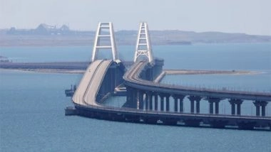 World News | Ukraine Strikes Bridge Linking Crimea to Russia with Underwater Explosives