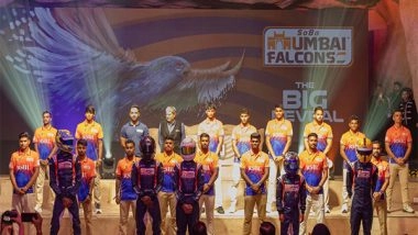 Sports News | T20 Mumbai League 2025: Kapil Dev Unveils Jersey of SoBo Mumbai Falcons