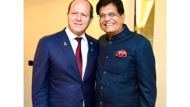 World News | Union Minister Goyal, Israel's Economy Minister Barkat Discuss Diversifying Trade Basket, Fostering Innovation