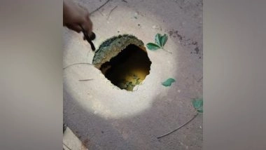 India News | Kerala: Sinkhole Disrupts Traffic on Chuzhali-Chengalayi Road in Kannur