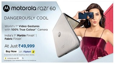 Business News | The Motorola Razr 60 with Impressive Features Goes on Sale at Rs.49,999 from Today 12pm Onwards