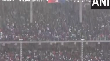 Sports News | Rains Lash Parts of Bengaluru as Fans Gather at Chinnaswamy Stadium for RCB Players' Felicitation