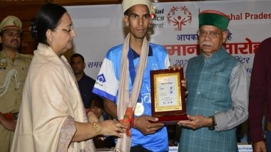 Sports News | Governor Felicitates Special Olympics Bharat Athletes from Himachal; Urges Support for Inclusion, Anti-drug Movement
