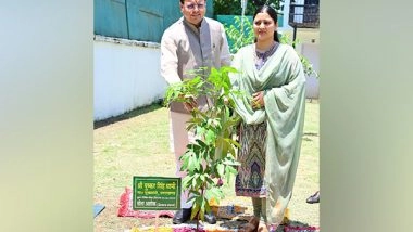 India News | Uttarakhand CM Dhami Plants Sita Ashoka Sapling Under 'Ek Ped Maa Ke Naam' Campaign at His CMO Residence