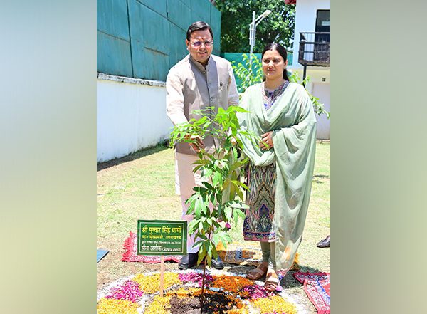 India News | Uttarakhand CM Dhami Plants Sita Ashoka Sapling Under 'Ek Ped Maa Ke Naam' Campaign at His CMO Residence