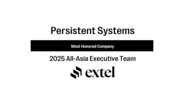 Business News | Persistent Achieves Top Rankings for the Second Year in a Row in Extel's Asia Executive Team Survey