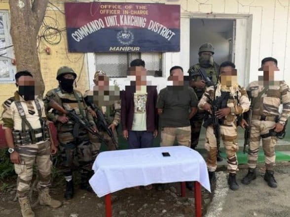 India News | Manipur: Police Arrest Militants Involved in Extortion; Recover Rifles, Mortars, IEDs from Hill-valley Districts