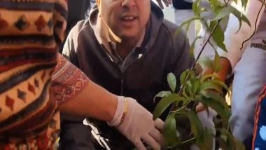 India News | Uttarakhand CM Pushkar Singh Dhami Plants Tree in Pant Park; Participates in Swachhata Abhiyan