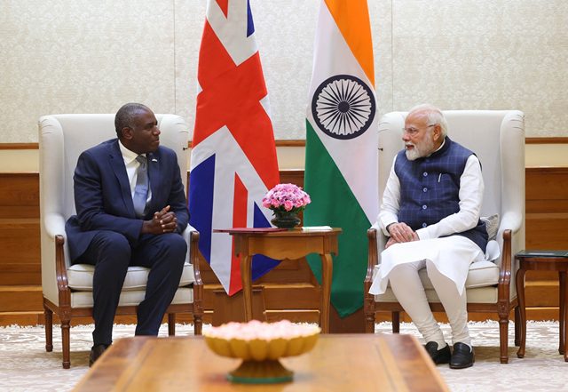 World News | David Lammy Calls on PM Modi, Conveys UK's Strong Interest in Furthering Cooperation in Key Sectors