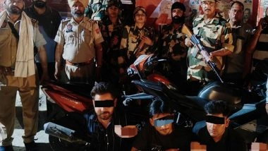 India News | Punjab: BSF with ANTF Apprehends 3 Outlaws, Seize 6 Pistols in Amritsar