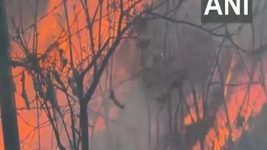 India News | J-K: Forest Fire Erupts in Reasi, Authorities Bring It Under Control