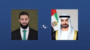World News | UAE President Receives Phone Call from Syrian President Exchanging Eid Al-Adha Greetings