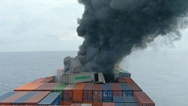 India News | Explosion Reported on Singapore-flagged Container Ship off Kerala Coast, Indian Coast Guard Responds with Assistance